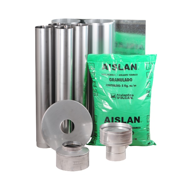 Imagen de Kit de chimenea 4 metros para techo, diámetro 150 mm